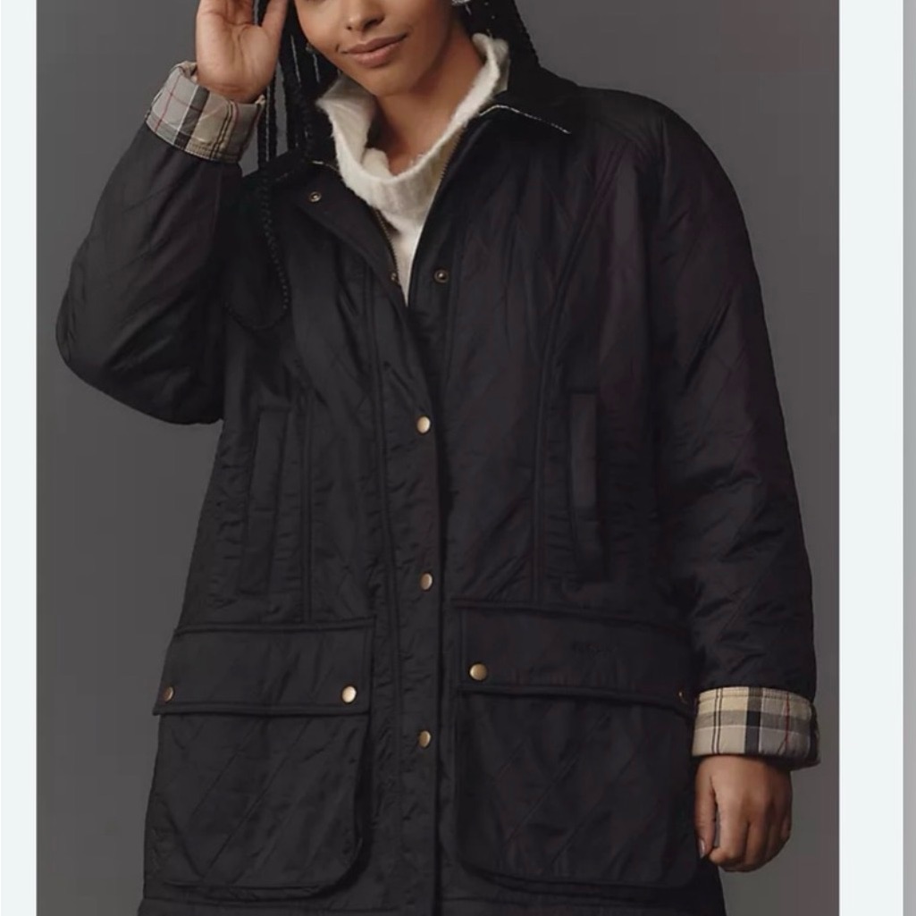 Barbour Black Women's Beadnell Polarquilt Coat - Like New